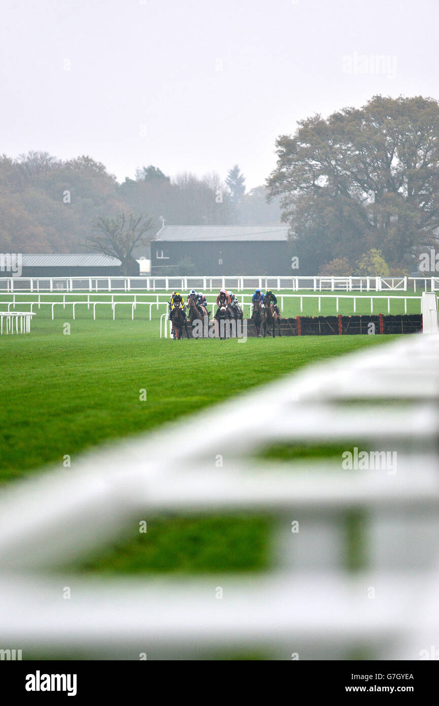 Outside Ascot Races Racing ascot horse horses rider jump fence hi-res stock photography and ...