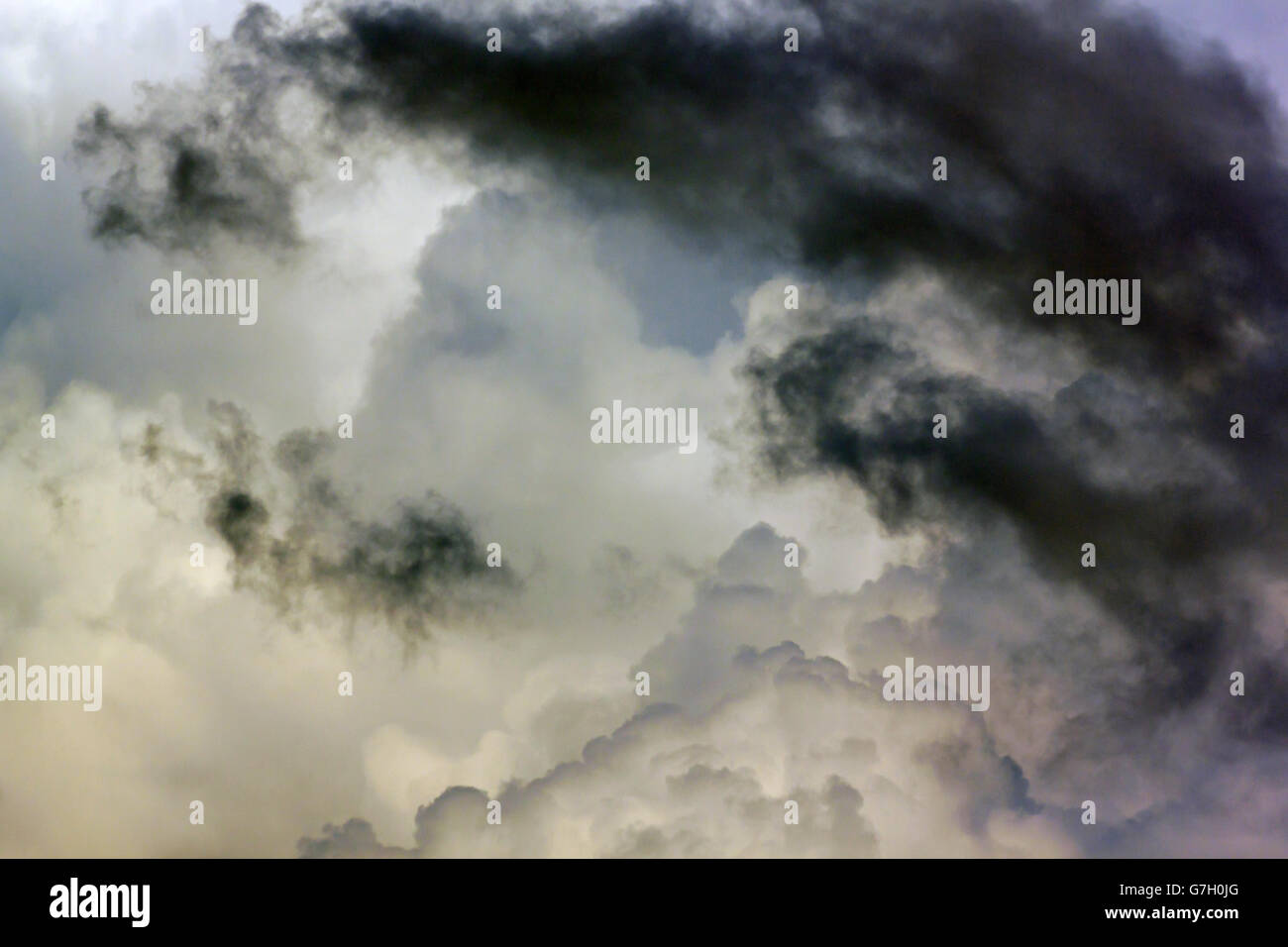 rainy clouds in the sky. Naturally, in the rainy season Stock Photo