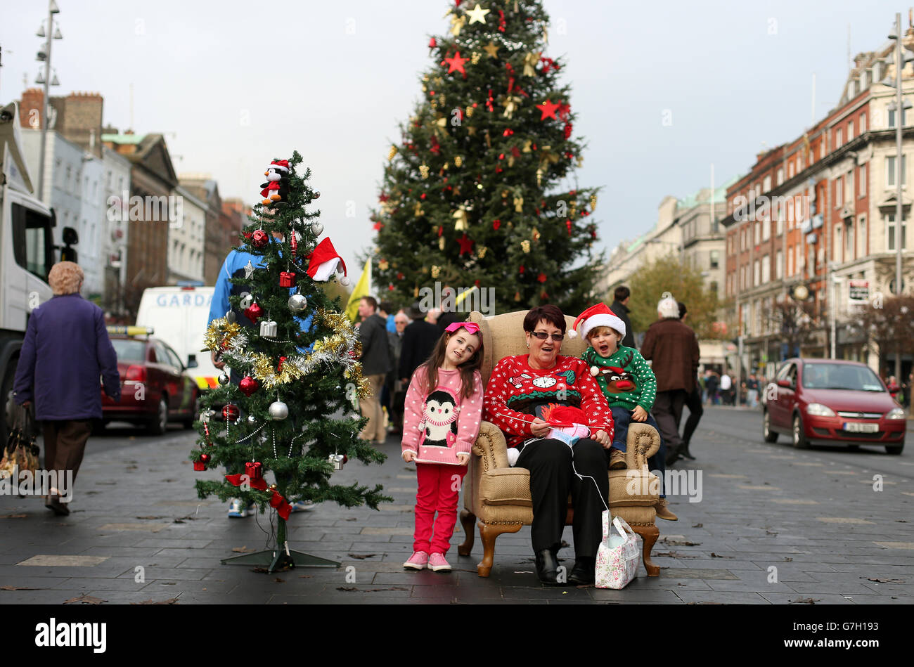 Christmas jumpers - Dublin Stock Photo