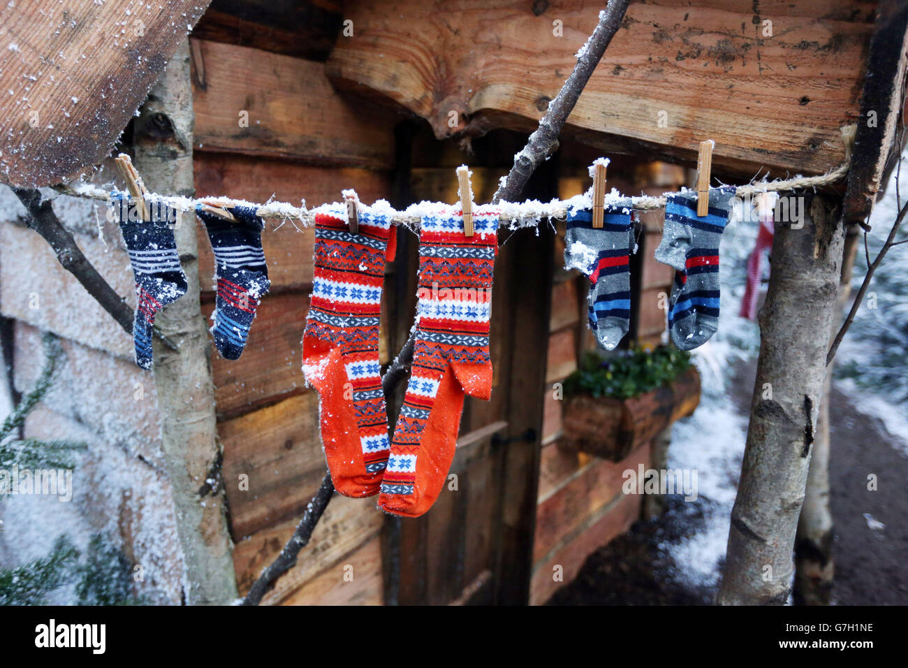 A scene at Lapland UK in Whitmoor Forest, Ascot, Berkshire, which opens