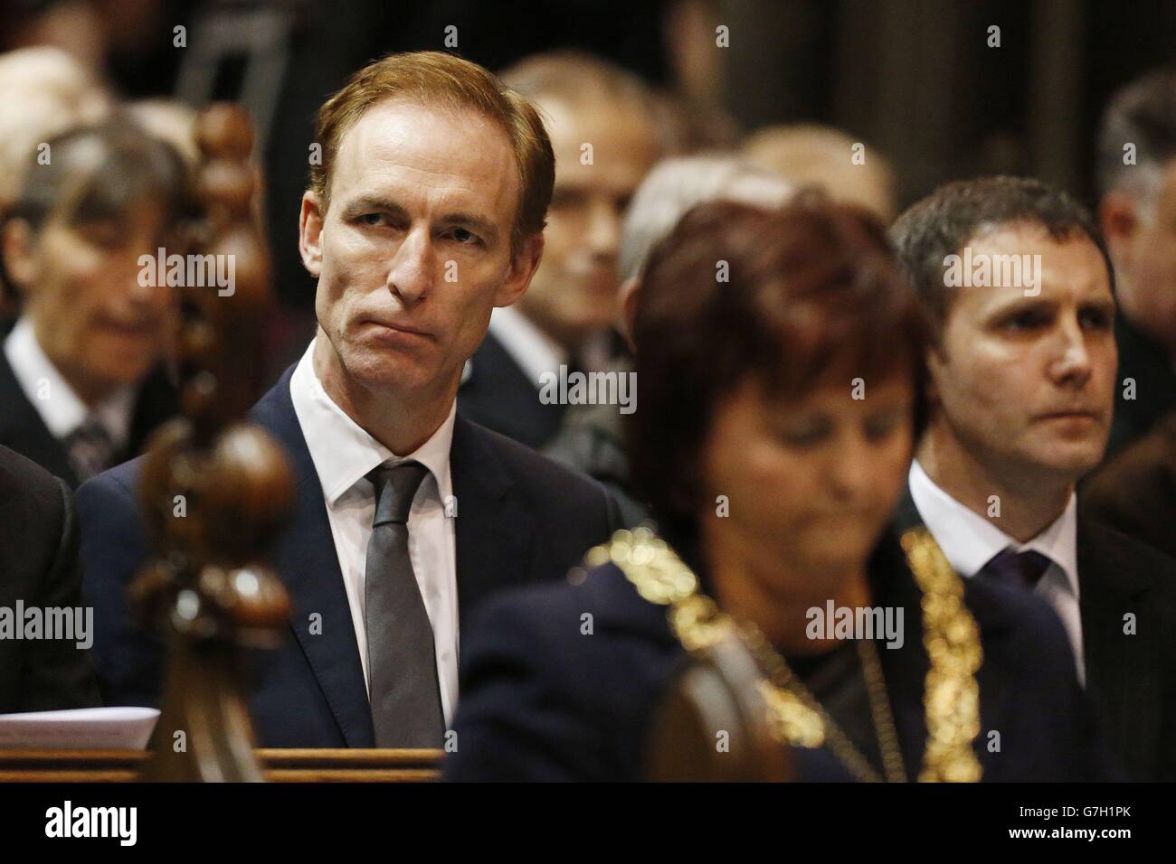 Jim Murphy MP during a service of remembrance at Glasgow Cathedral, commemorating the ten victims who lost their lives in the Clutha helicopter crash. Stock Photo