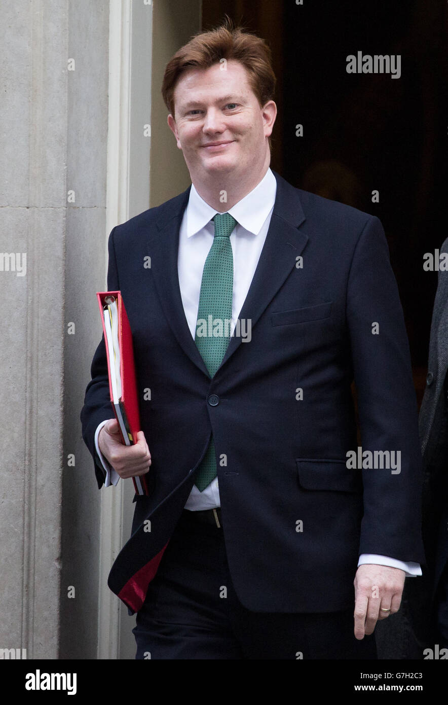 Danny Alexander Treasury Chief Secretary Danny Alexander leaves No 10 Downing Street in ...