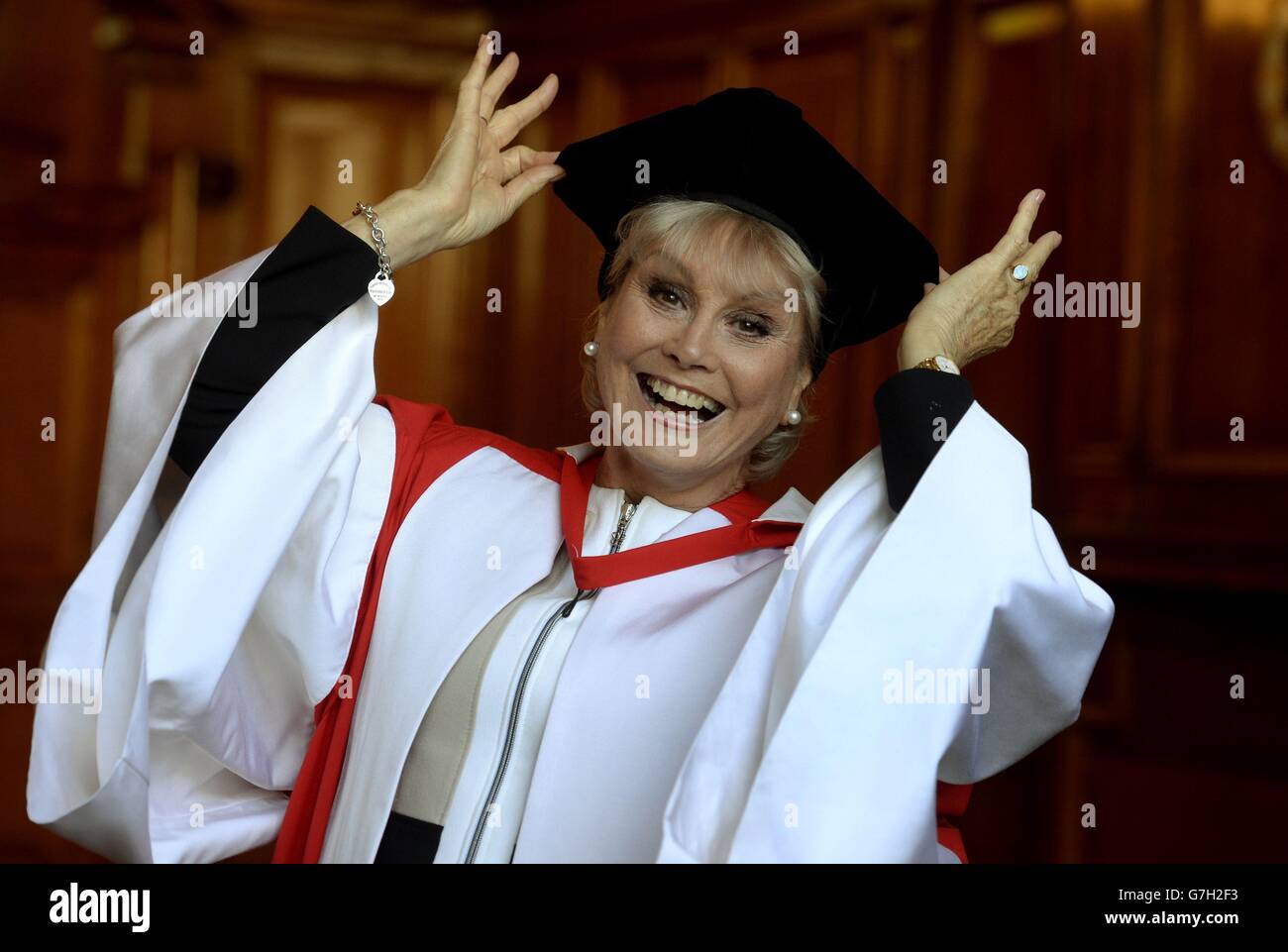Broadcaster Angela Rippon is awarded an honorary doctor of civil law