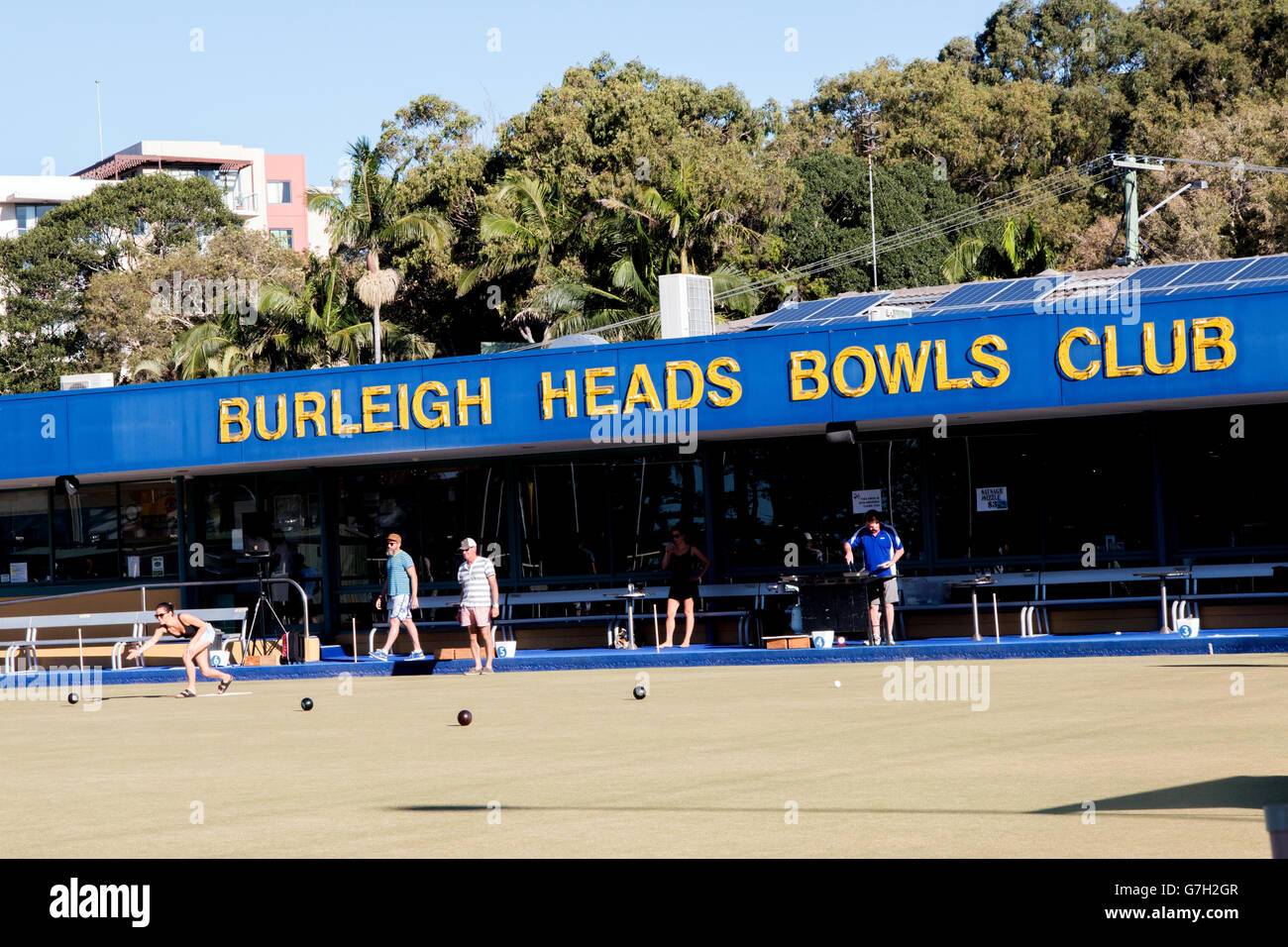 Burleigh Heads Bowls Club on the Gold Coast in Australia Stock Photo