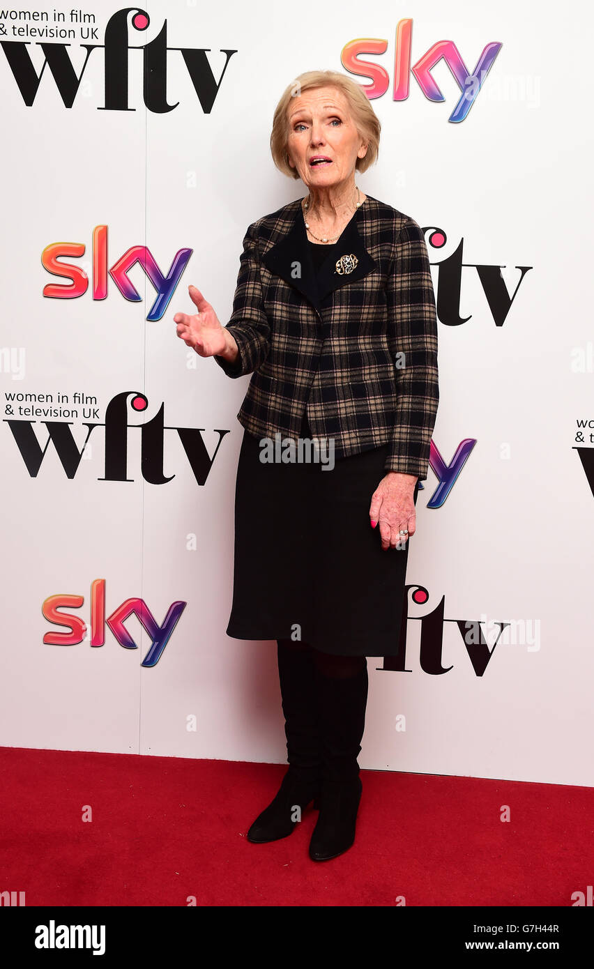 Women In Film and Television Awards - London. Mary Berry attending the Women in Film and Television awards at the Hilton hotel, in central London. Stock Photo