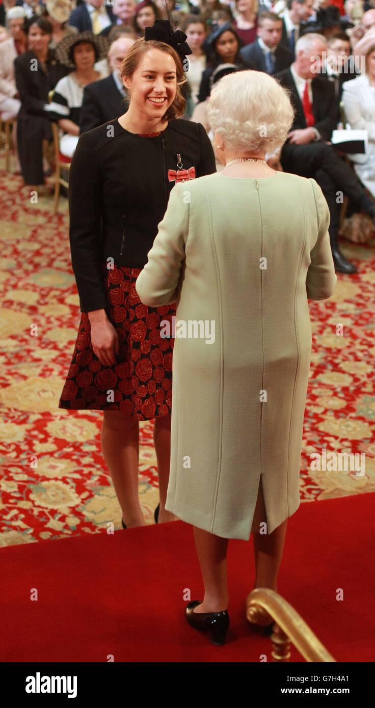 Investiture ceremony at Windsor Castle Stock Photo