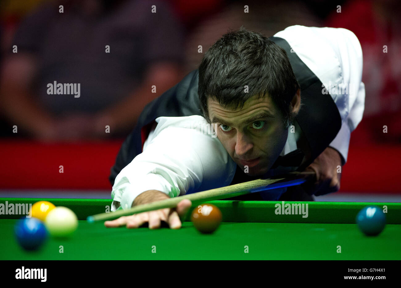 Ronnie O'Sullivan during his game against Anthony McGill during the 2014 Coral UK Championship at the Barbican Centre, York. Stock Photo