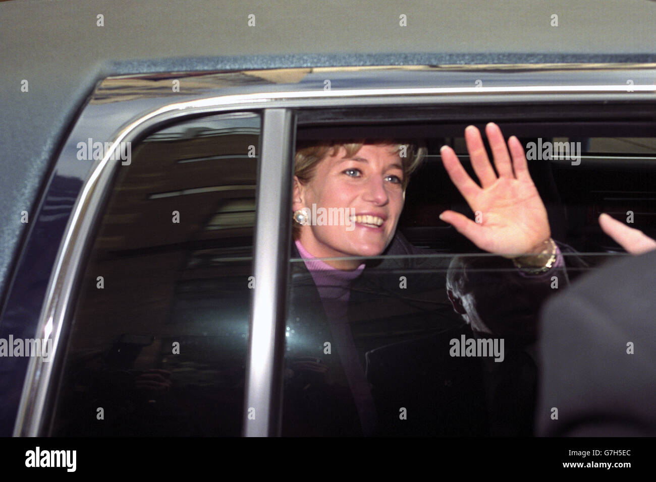 Diana, Princess of Wales, leaves the Carlyle Hotel in New York. Stock Photo