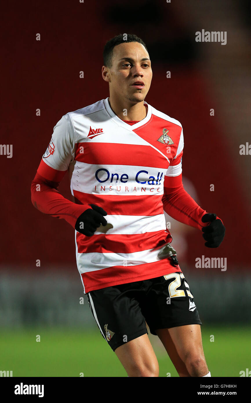 Soccer - Johnstone's Paint Trophy - Area Quarter-Finals - Doncaster Rovers v Notts County - Keepmoat Stadium. Kyle Bennett, Doncaster Rovers Stock Photo