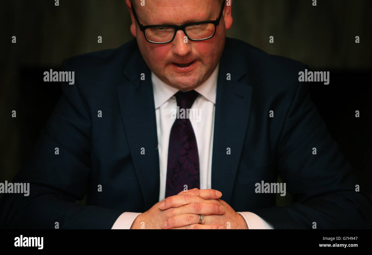 Ged Nash, Minister for Business and Employment, at a press conference