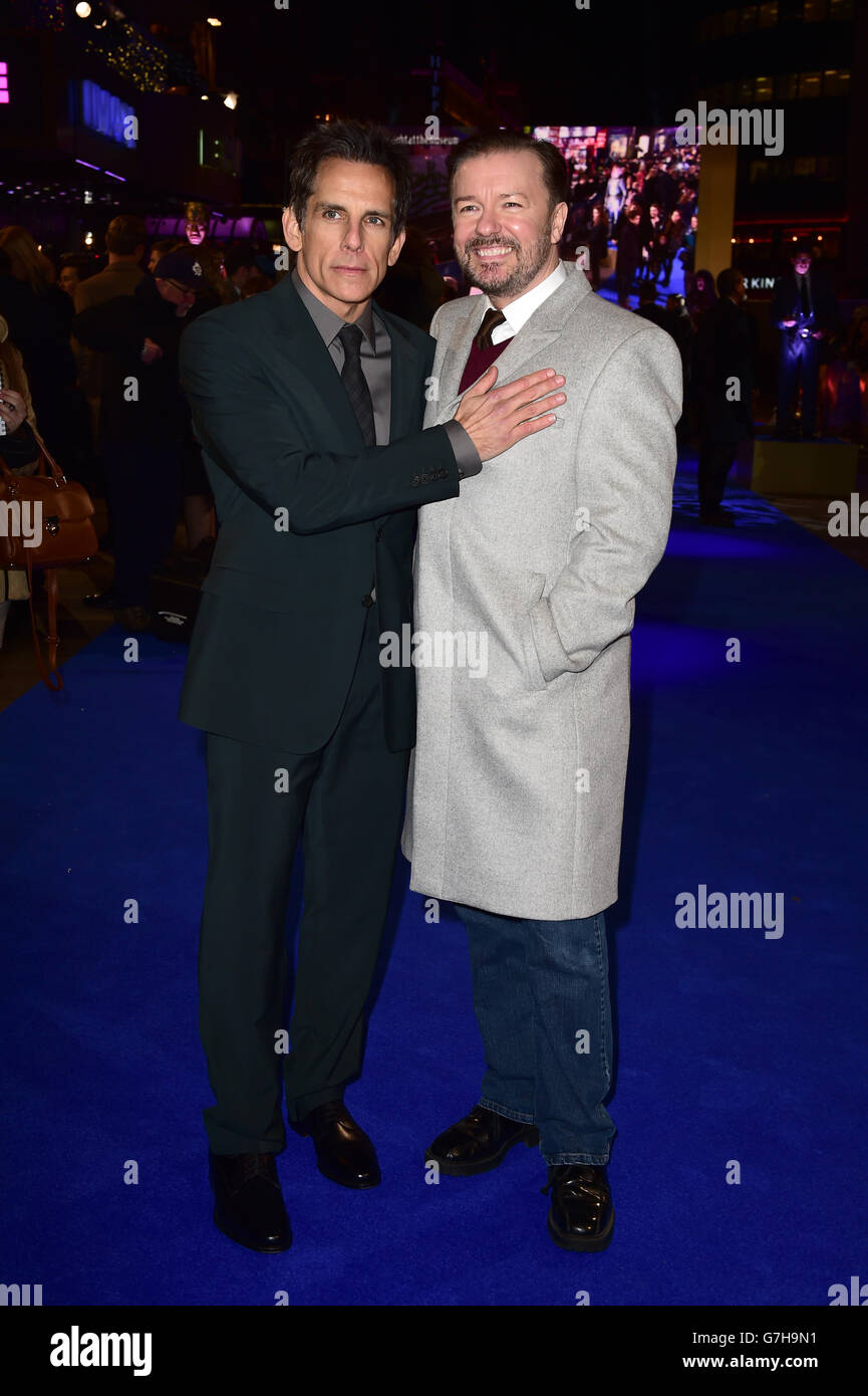 Ben Stiller and Ricky Gervais attending the European film premiere of