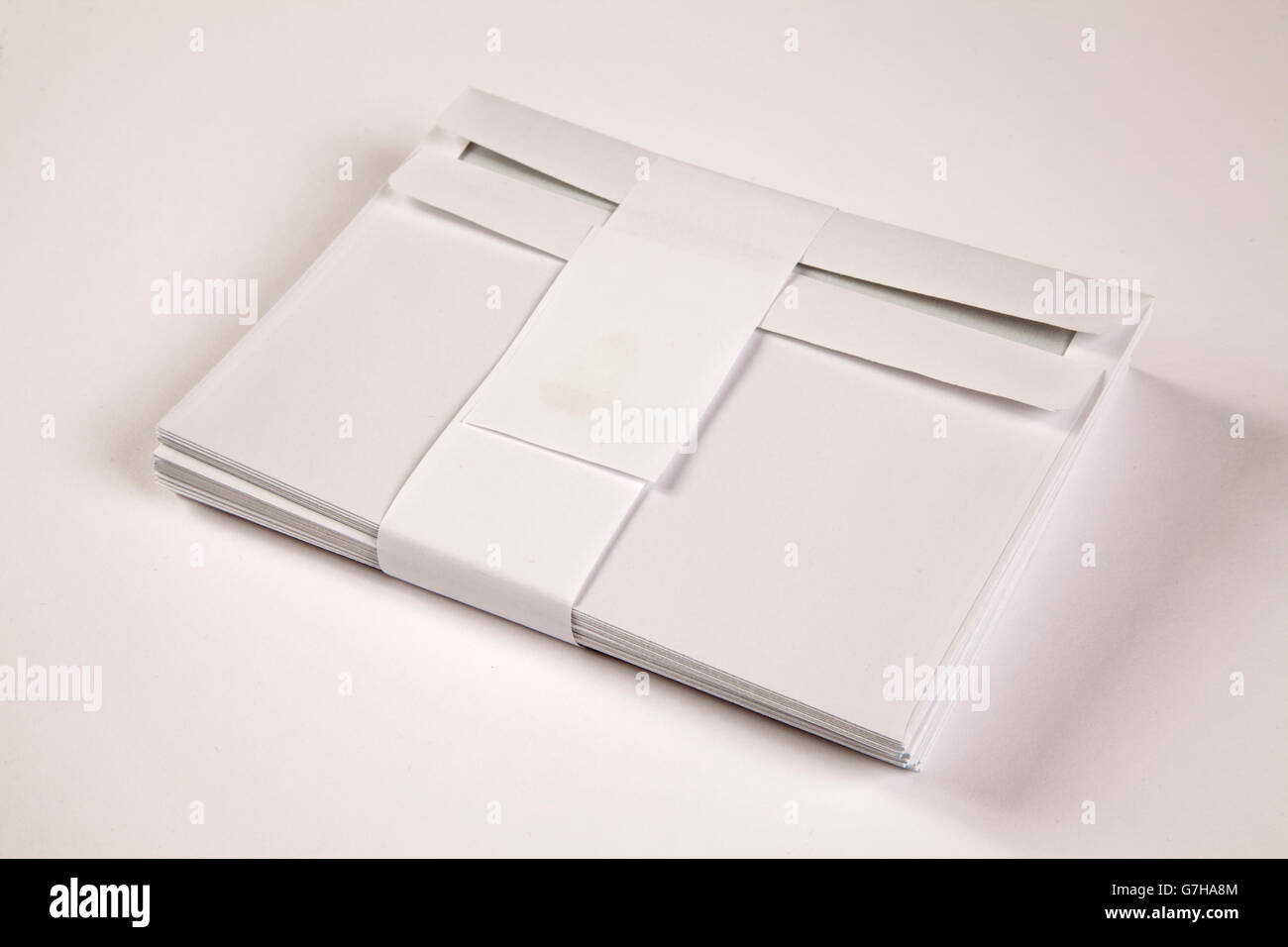 Envelopes with a package band, reverse side Stock Photo Alamy