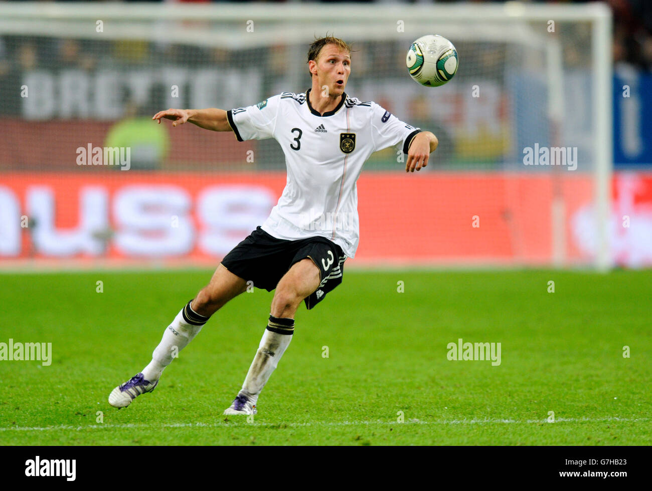 Benedikt Hoewedes, Germany, football qualification match for the UEFA European championship 2012, Germany - Belgium 3:1 Stock Photo