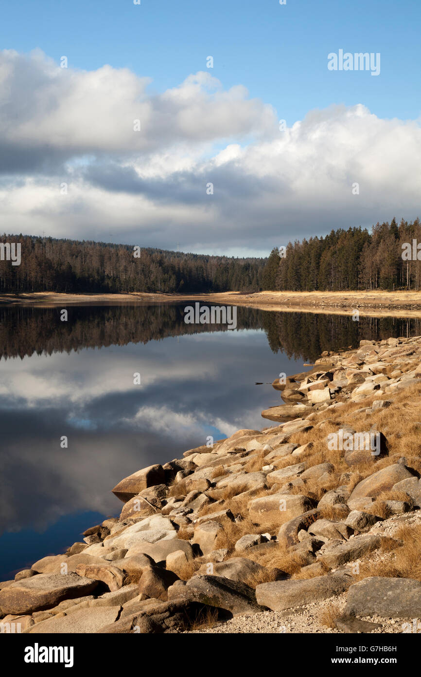 Talsperre Oderteich reservoir, Harz National Park, Upper Harz, Lower