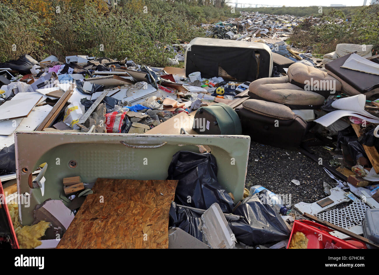 Fly tipping in Essex Stock Photo - Alamy