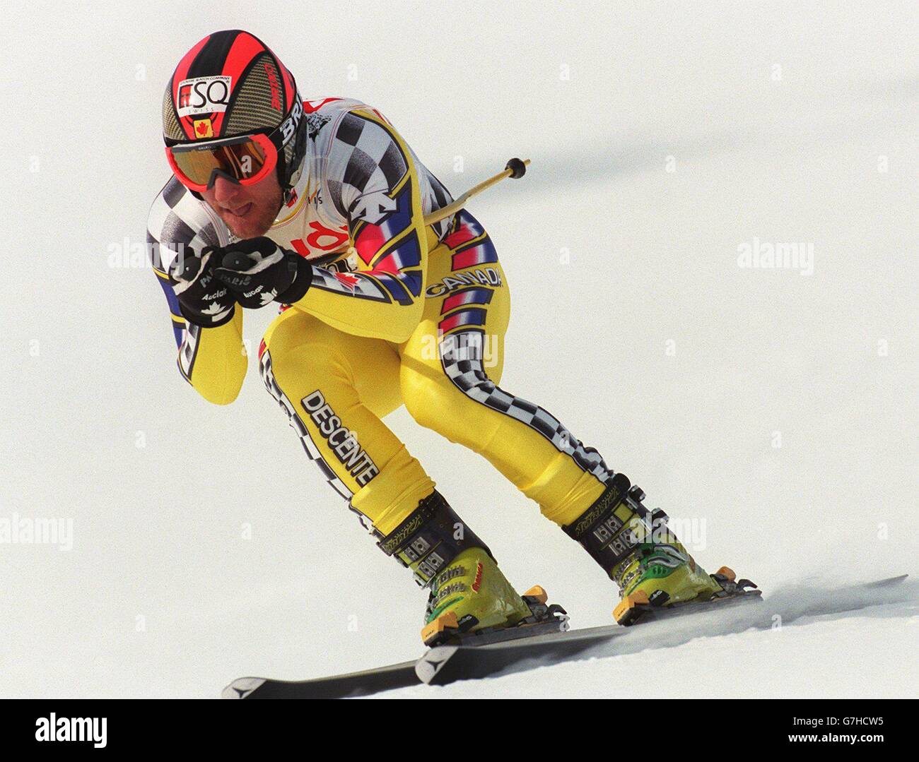 Skiing Wengen Skiing World Cup Slalom Downhill Men Stock