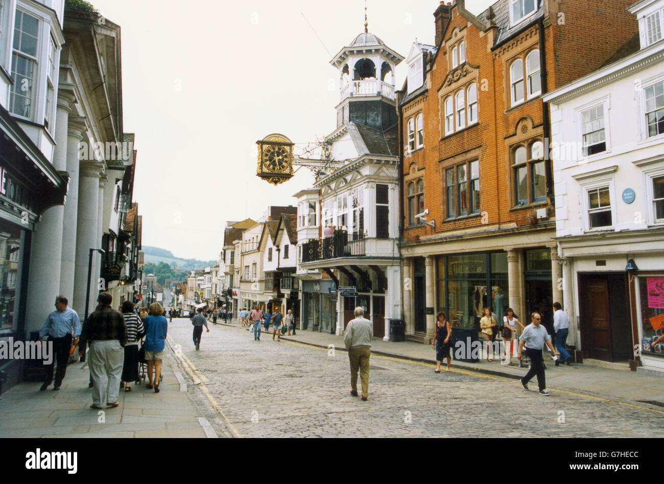 The main street in Guildford, Surrey Stock Photo