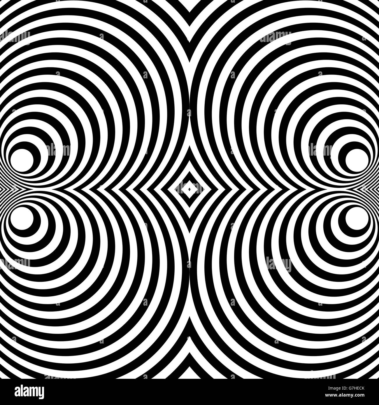 Abstract pattern concentric square rings Black and White Stock Photos ...