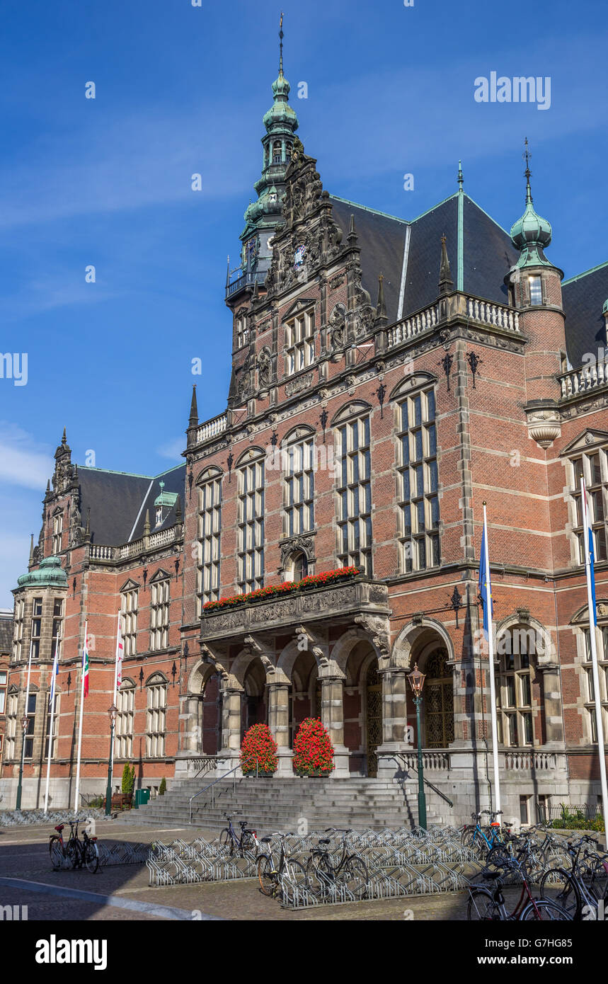 Main building of the Groningen University in The Netherlands Stock Photo