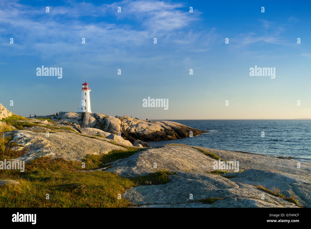 Peggy's Cove lighthouse, Nova Scotia, Canada. Stock Photo