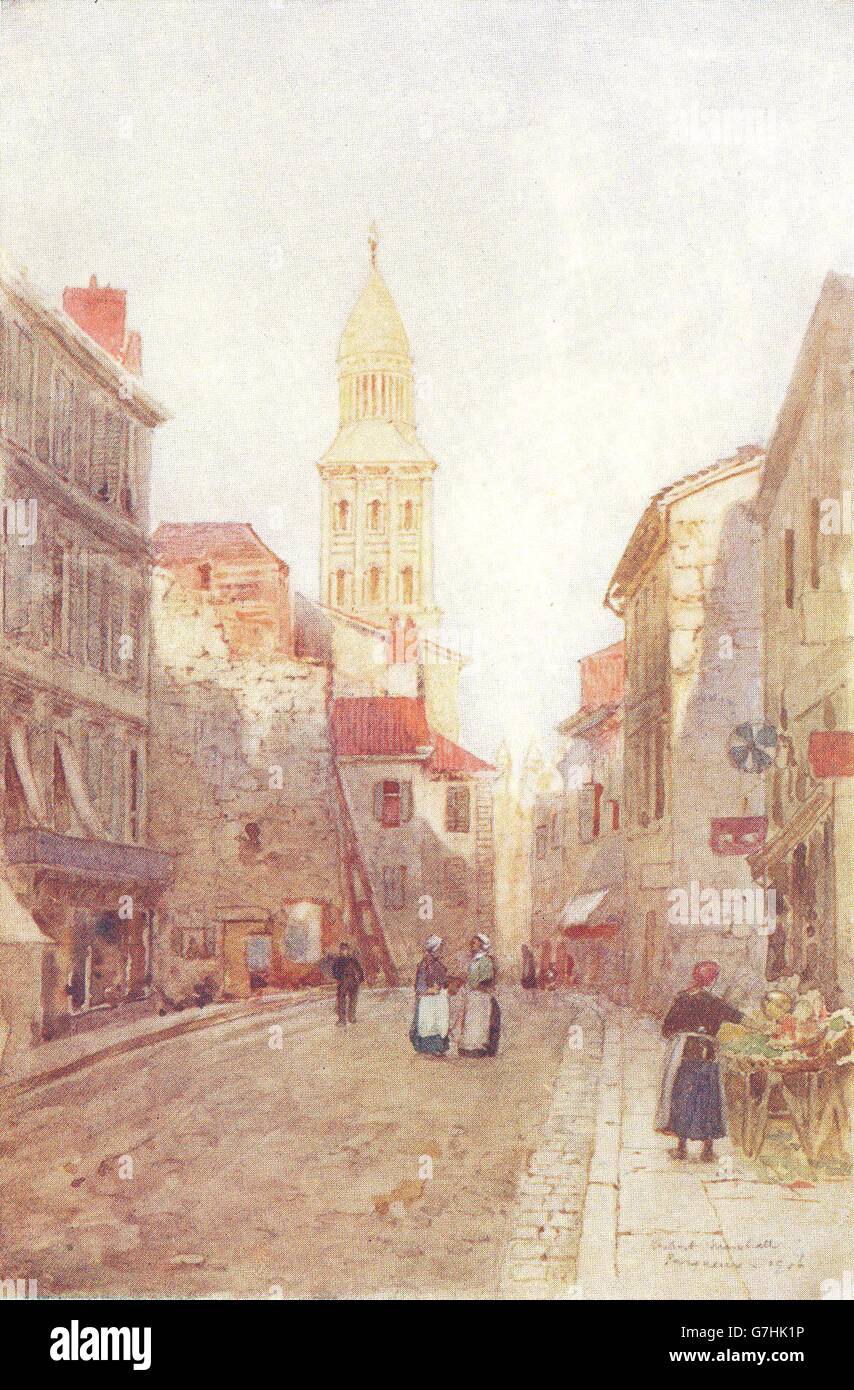Tirage Albuminé Vintage Périgueux Clocher Cathédrale - Circa 1880 - 9.5x14.5 Cm