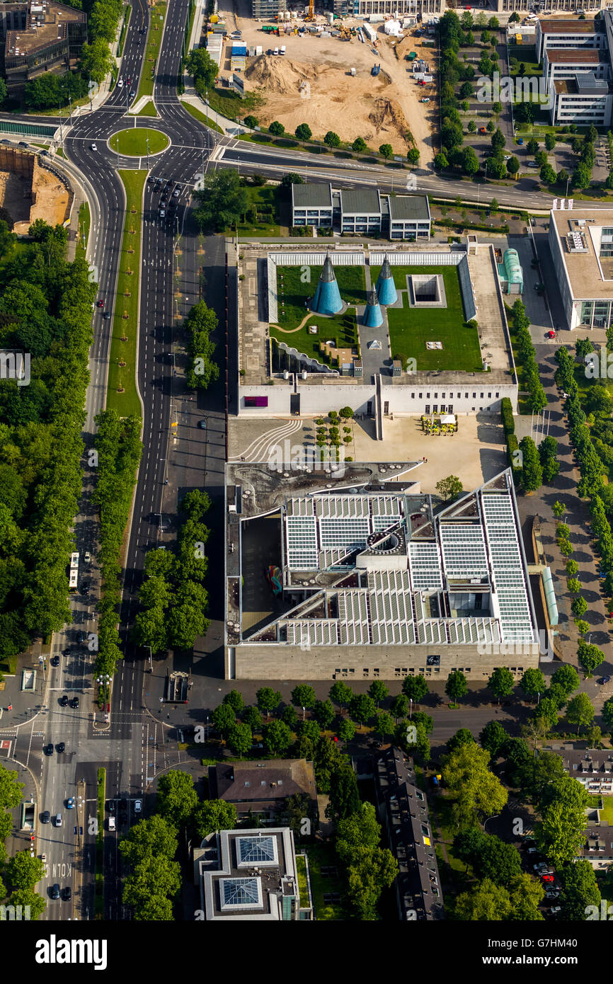 Aerial view, KAH,Federal Art Gallery and Bonn Art Museum, Bonn, Rhineland, North Rhine-Westphalia,Germany,North Rhine Westphalia Stock Photo