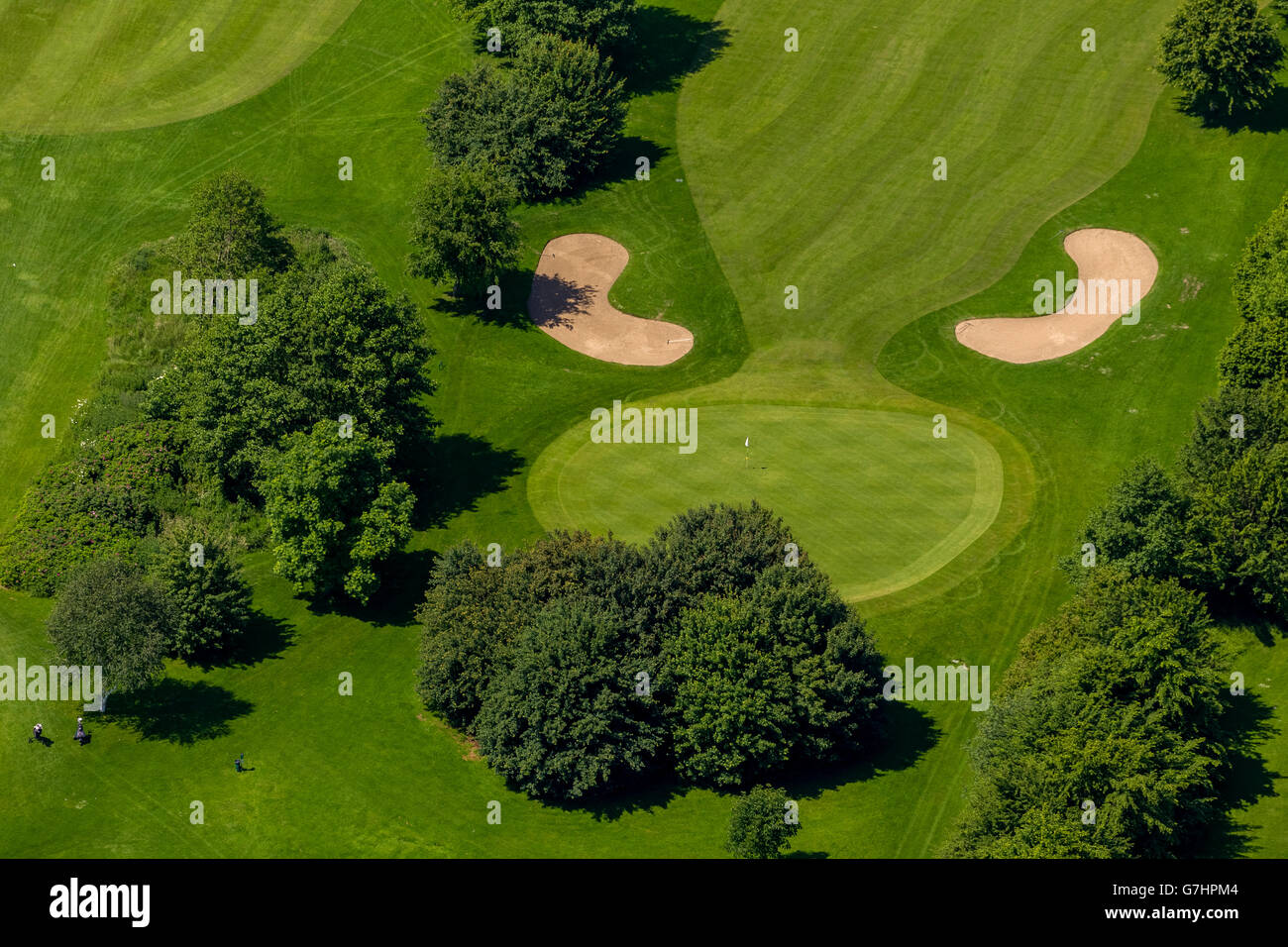 Aerial view, Golf Club Hamm, Golfclub Hamm Drechen, golf course ...