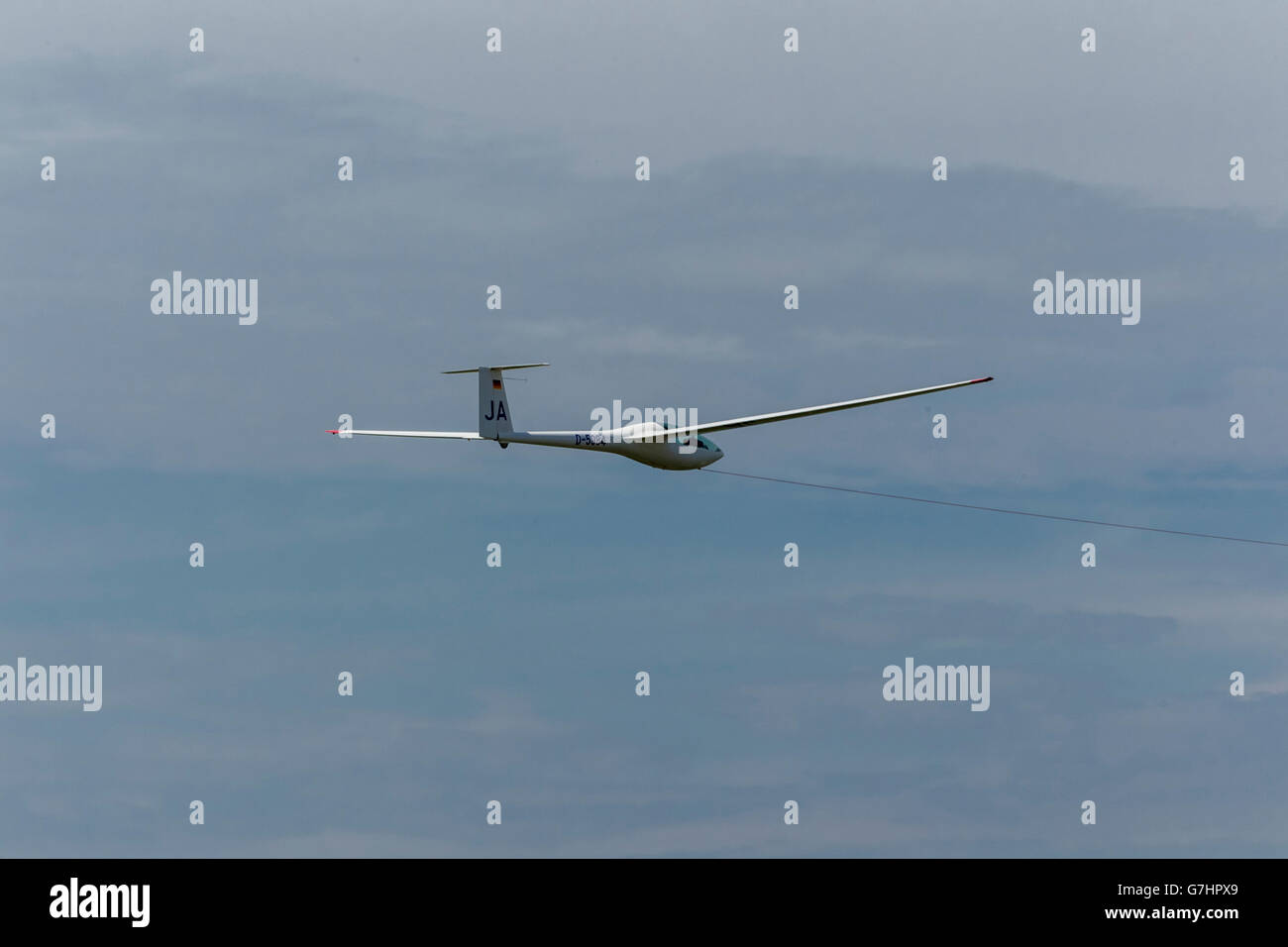 Aerial view, gliding, glider towing, aircraft towing, Aeronca Champion