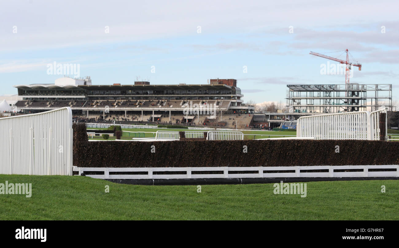 Horse Racing - The International - Day One - Cheltenham Racecourse. A general view of the grandstand during day one of The International at Cheltenham Racecourse. Stock Photo