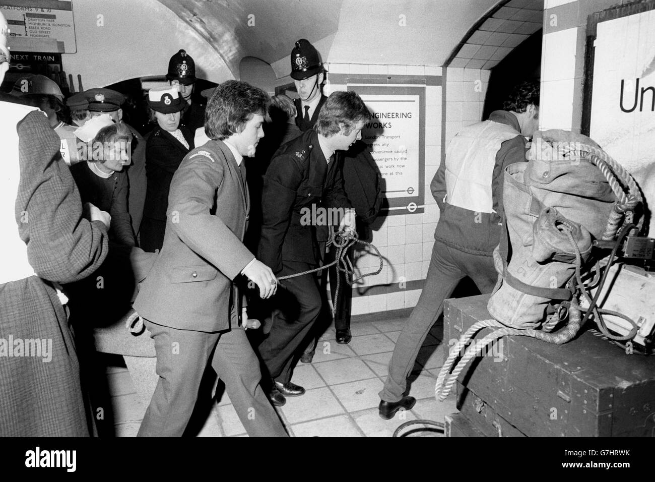 Disasters and Accidents - Moorgate Tube Crash - London - 1975 Stock Photo