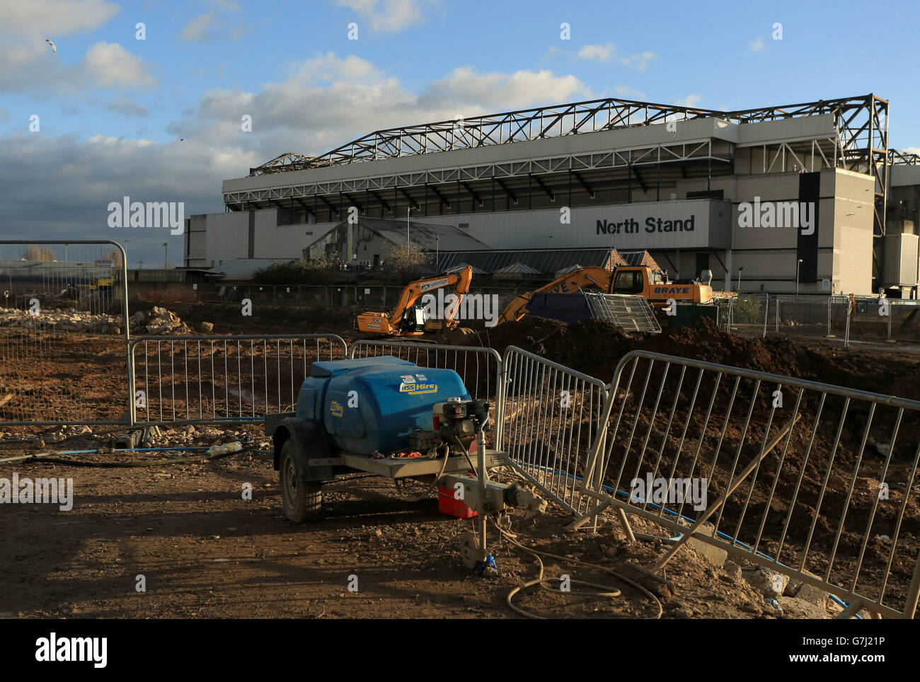 Ground around white hart lane undergoes redevelopment hires stock