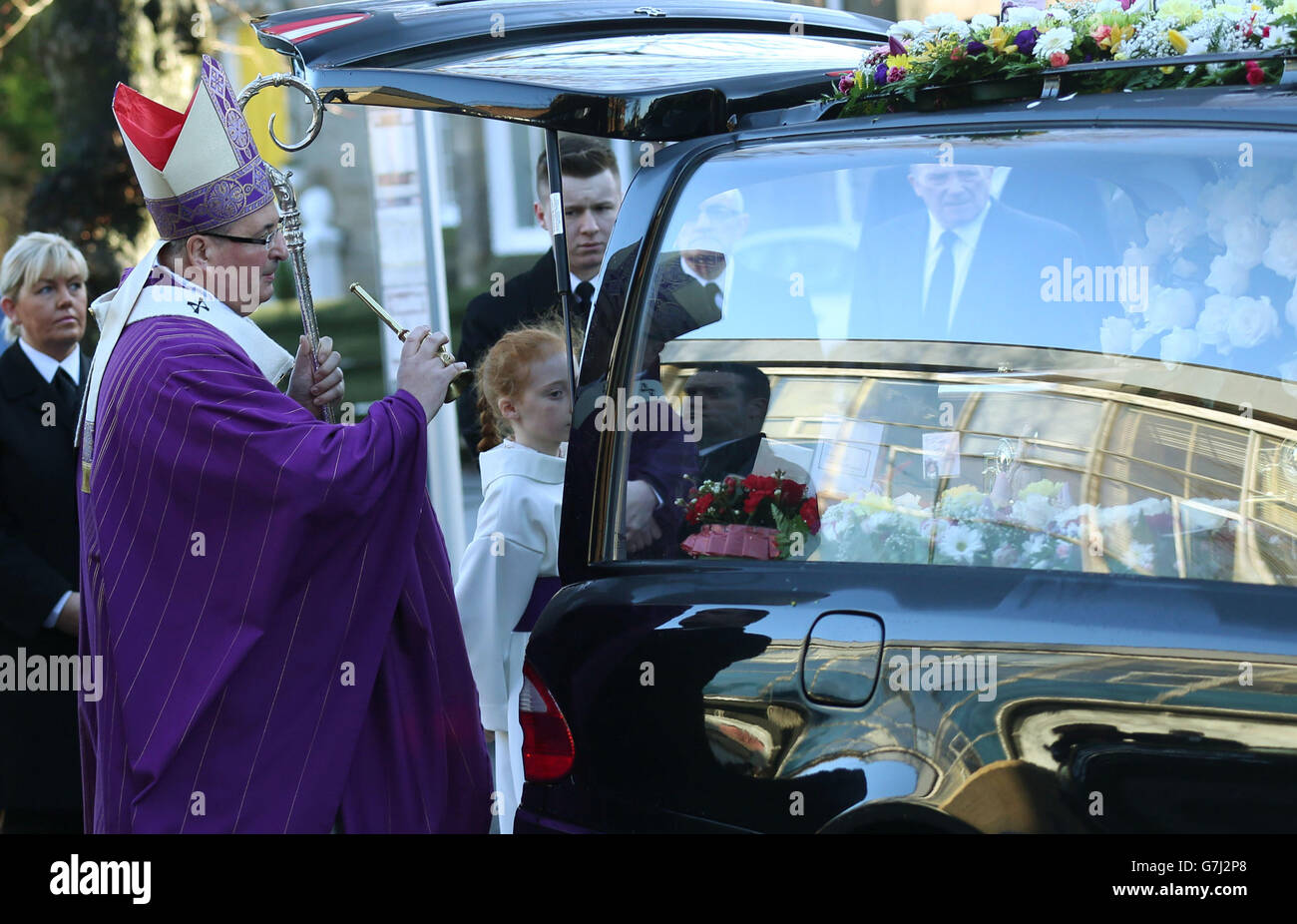 Bin lorry victims funeral Stock Photo