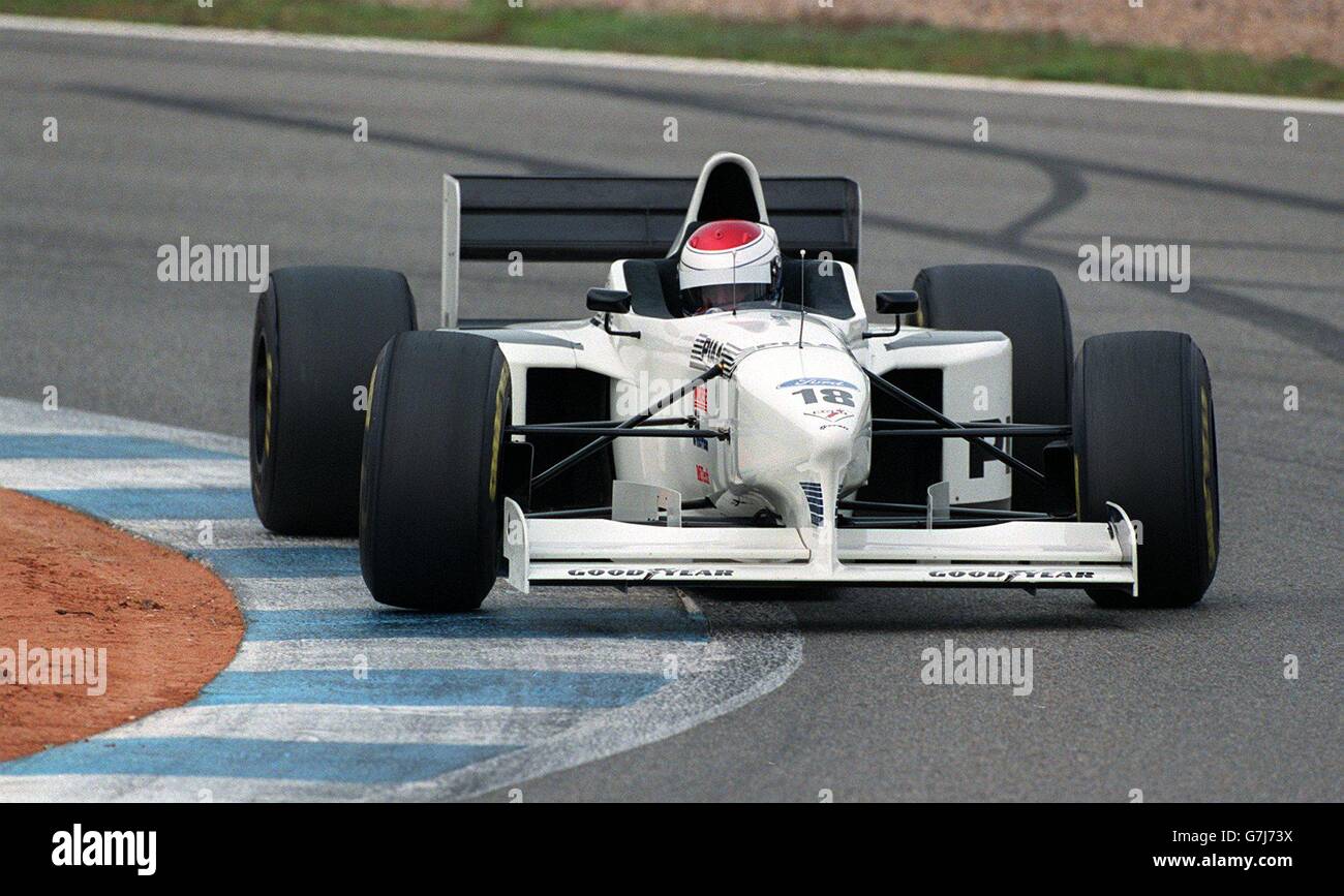 Motor Racing Formula One Testing Jerez Spain Jos Verstappen Testing The Tyrrell 025 Stock Photo Alamy