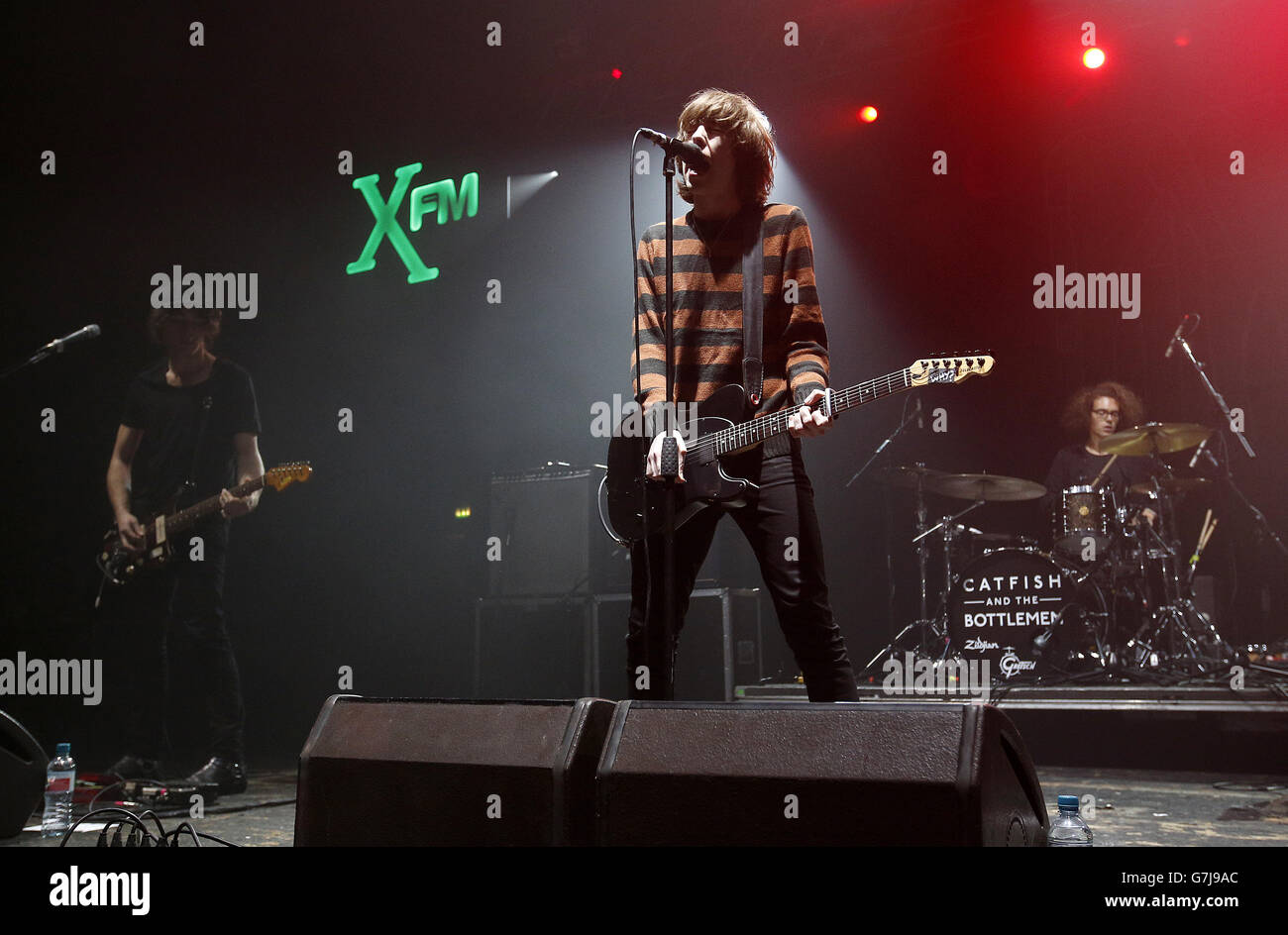 Johnny Bond, Ryan Van McCann and Bob Hall of Catfish & The Bottlemen live at the XFM Winter Wonderland at the O2 Academy in Brixton, London. PRESS ASSOCIATION Photo. Picture date: Wednesday December 17, 2014. See PA story SHOWBIZ XFM. Photo credit should read: Jonathan Brady/PA Wire Stock Photo