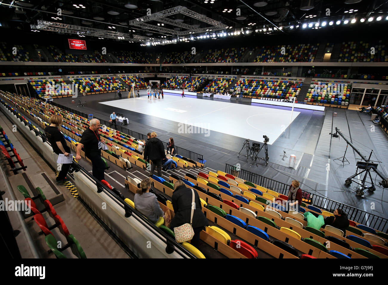 Netball - International Netball Series - England v Malawi - Copper Box Arena. A general view of the Copper Box Arena Stock Photo