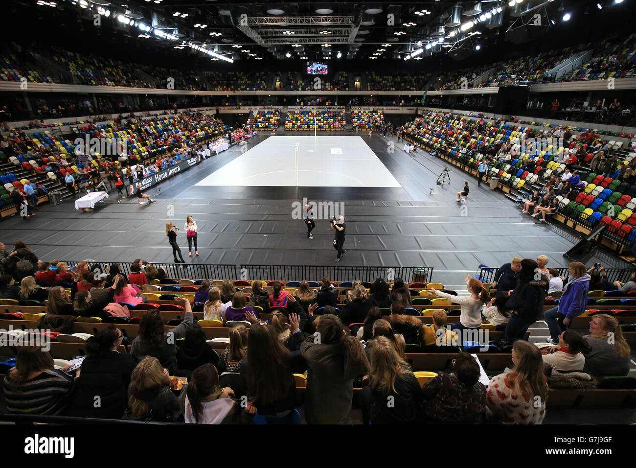 Netball - International Netball Series - England v Malawi - Copper Box Arena. A general view of the Copper Box Arena Stock Photo