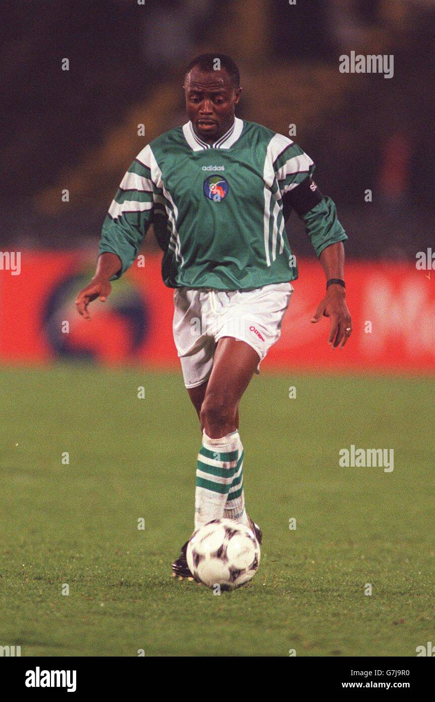 International Soccer - Europe v Africa - Meridian Cup. Abedi Pele, Africa Stock Photo