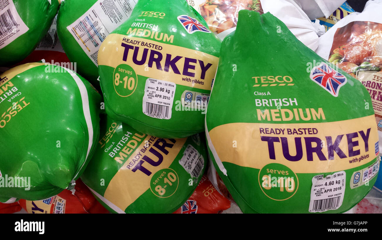 Frozen turkey for sale in a supermarket in Ashford, Kent Stock Photo Alamy