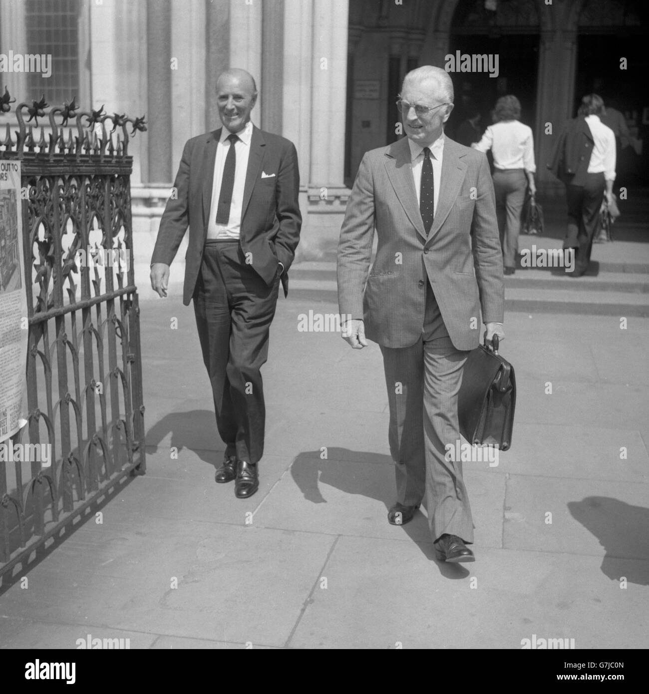 John Freeman, chairman of London Weekend Television and former British Ambassador in Washington, in London after his third marriage ended at the London Divorce Court. Mrs Catherine Freeman consented to the decree nisi granted to her husband by deputy judge Millar, who held that their marriage had broken down because they had lived apart for two years. The coupled married in 1962. Stock Photo
