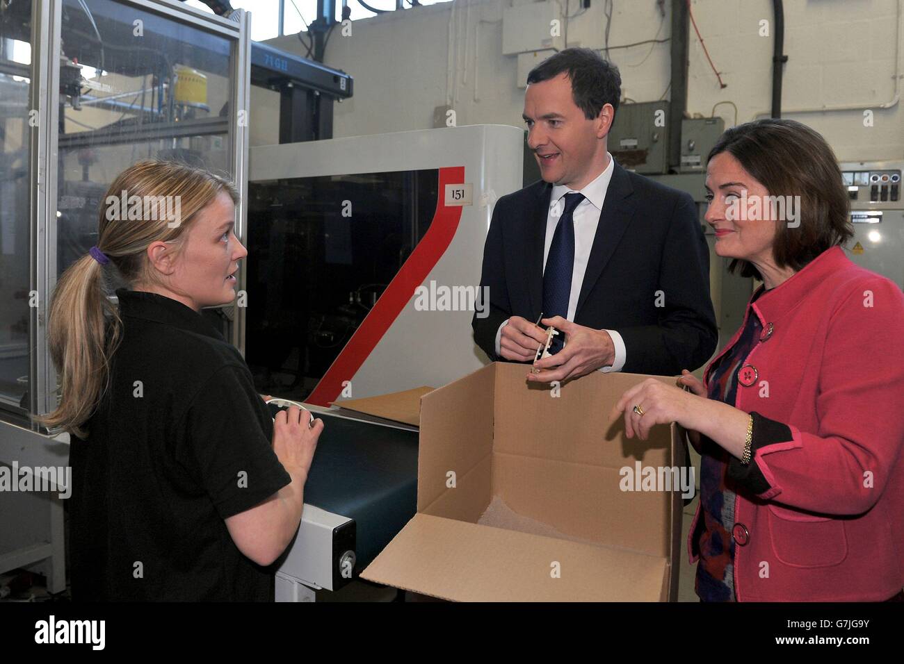 Osborne visit to Shropshire Stock Photo