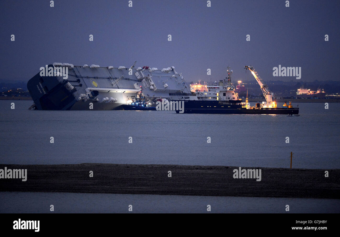 Solent ship grounding Stock Photo Alamy