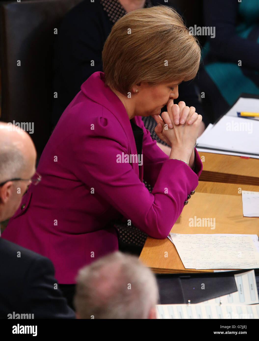 During question time at the scottish parliament in edinburgh hi-res ...