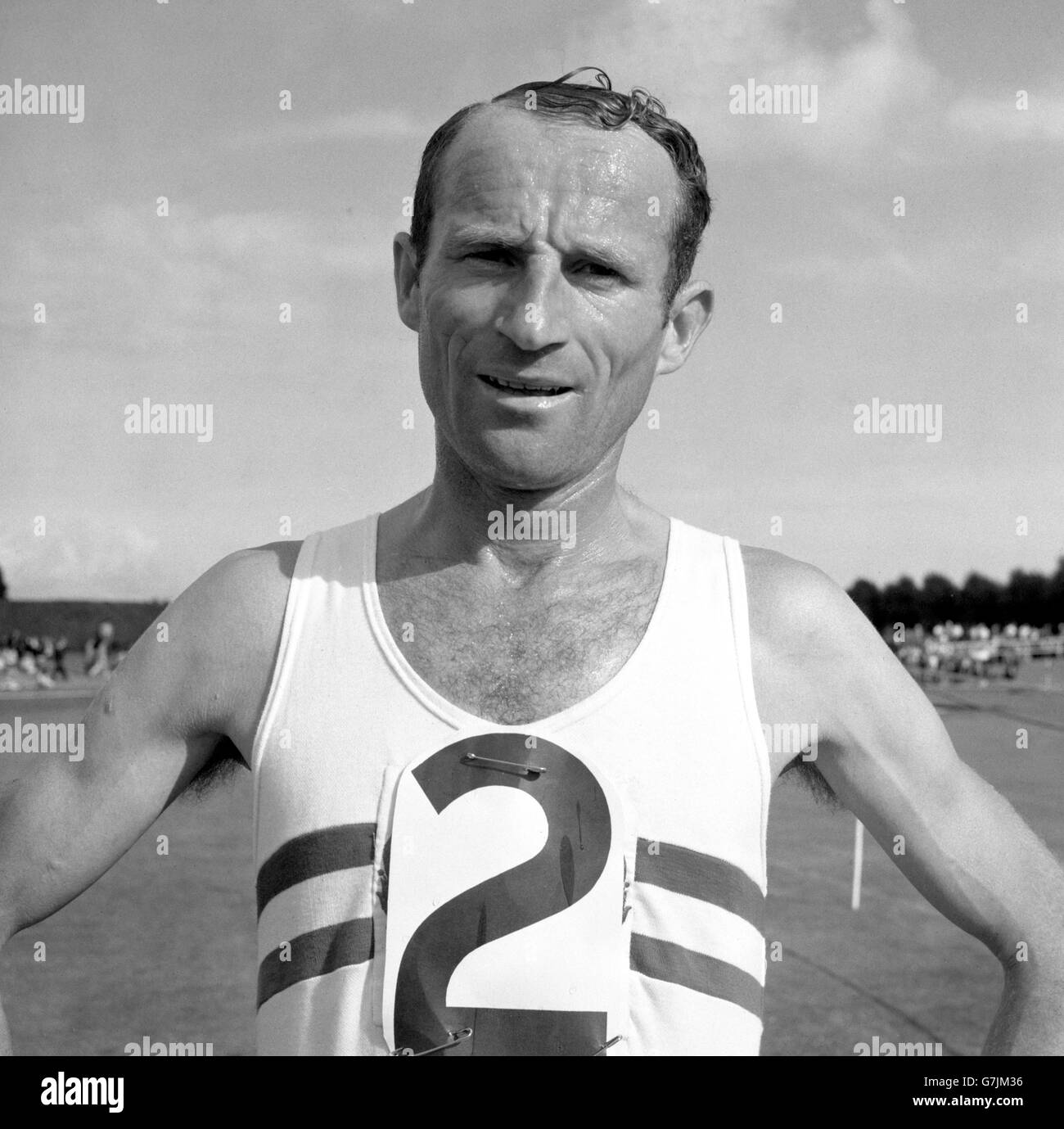 Athletics - British Olympic team v Rest - Portsmouth. Jim Hogan at Portsmouth. Stock Photo