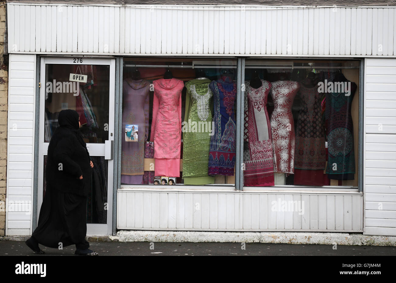 People in Whalley Range, Blackburn Stock Photo Alamy