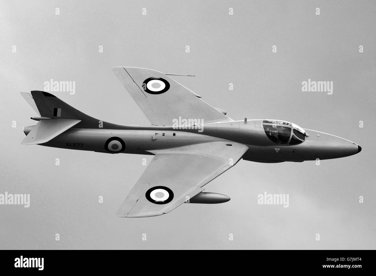Hawker Hunter T7, XL600 Stock Photo