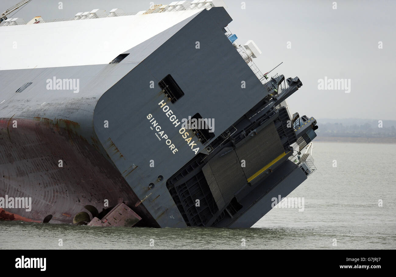 Solent ship grounding Stock Photo Alamy
