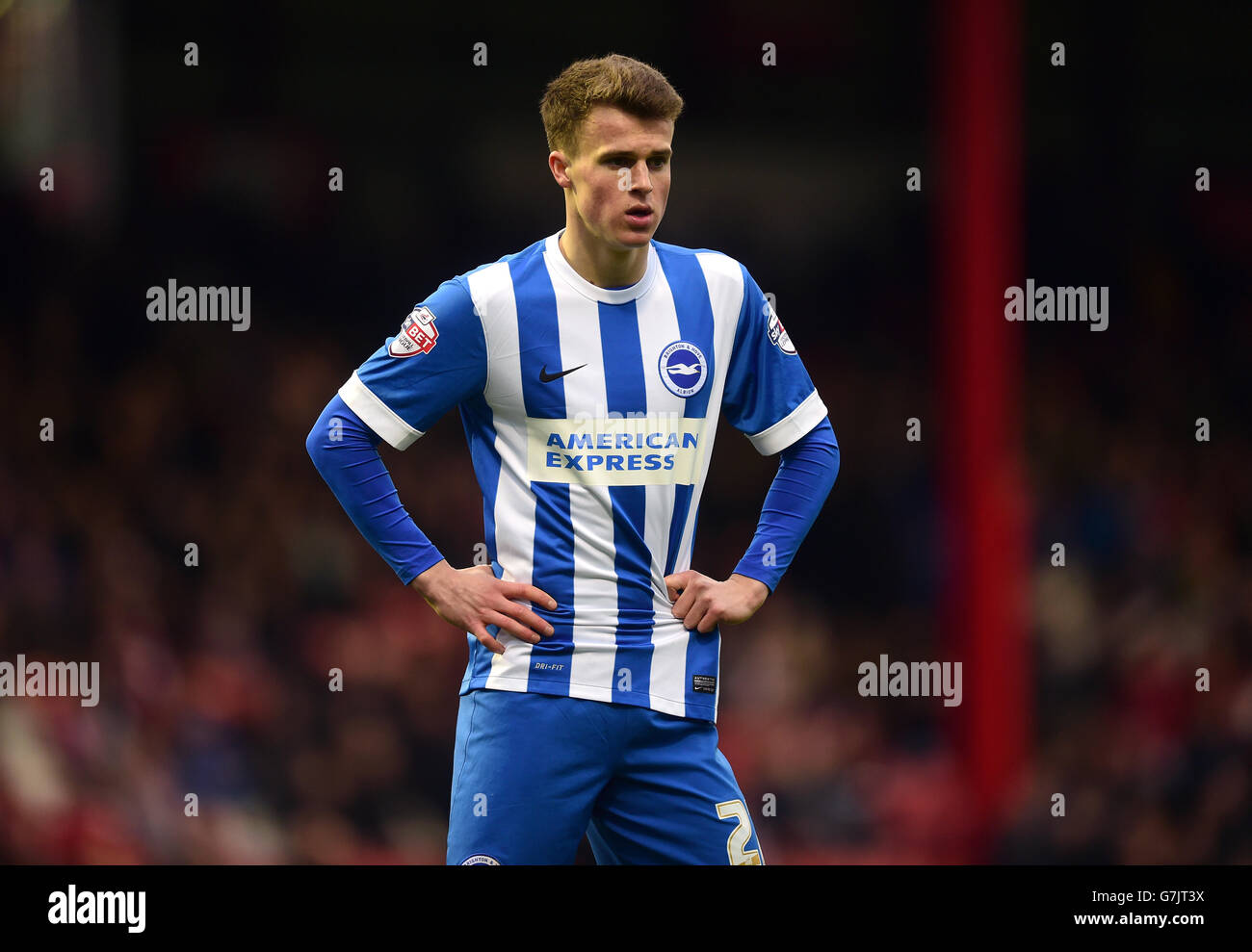 Soccer - FA Cup - Third Round - Brentford v Brighton and Hove Albion - Griffin Park. Brighton and Hove Albion's Solly March Stock Photo