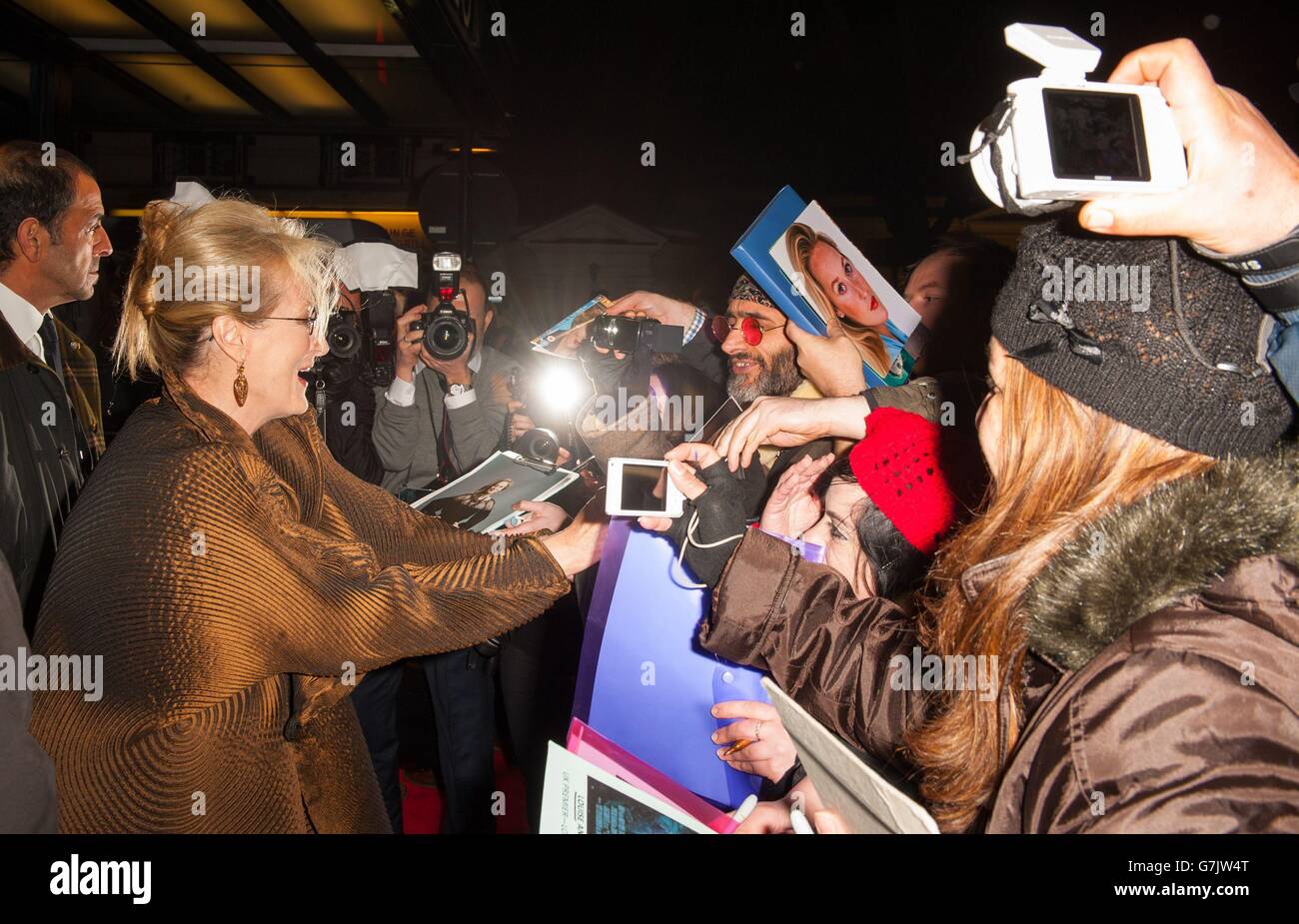 Meryl Streep attending the UK gala screening of Into the Woods at the Curzon Mayfair, London. Stock Photo