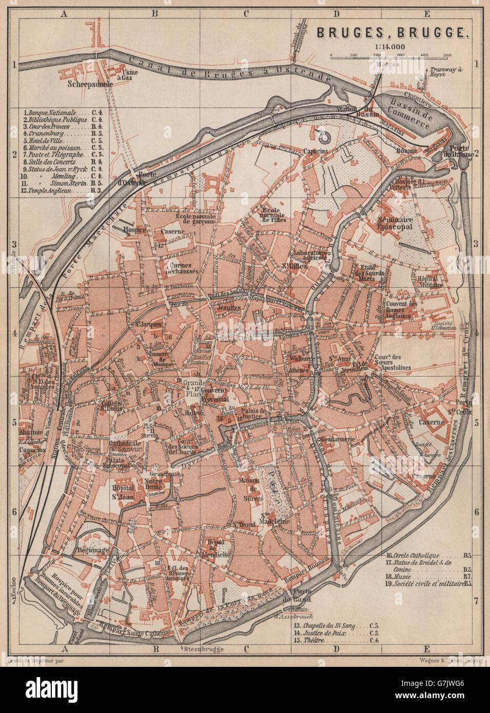 City plan Brussels Belgium