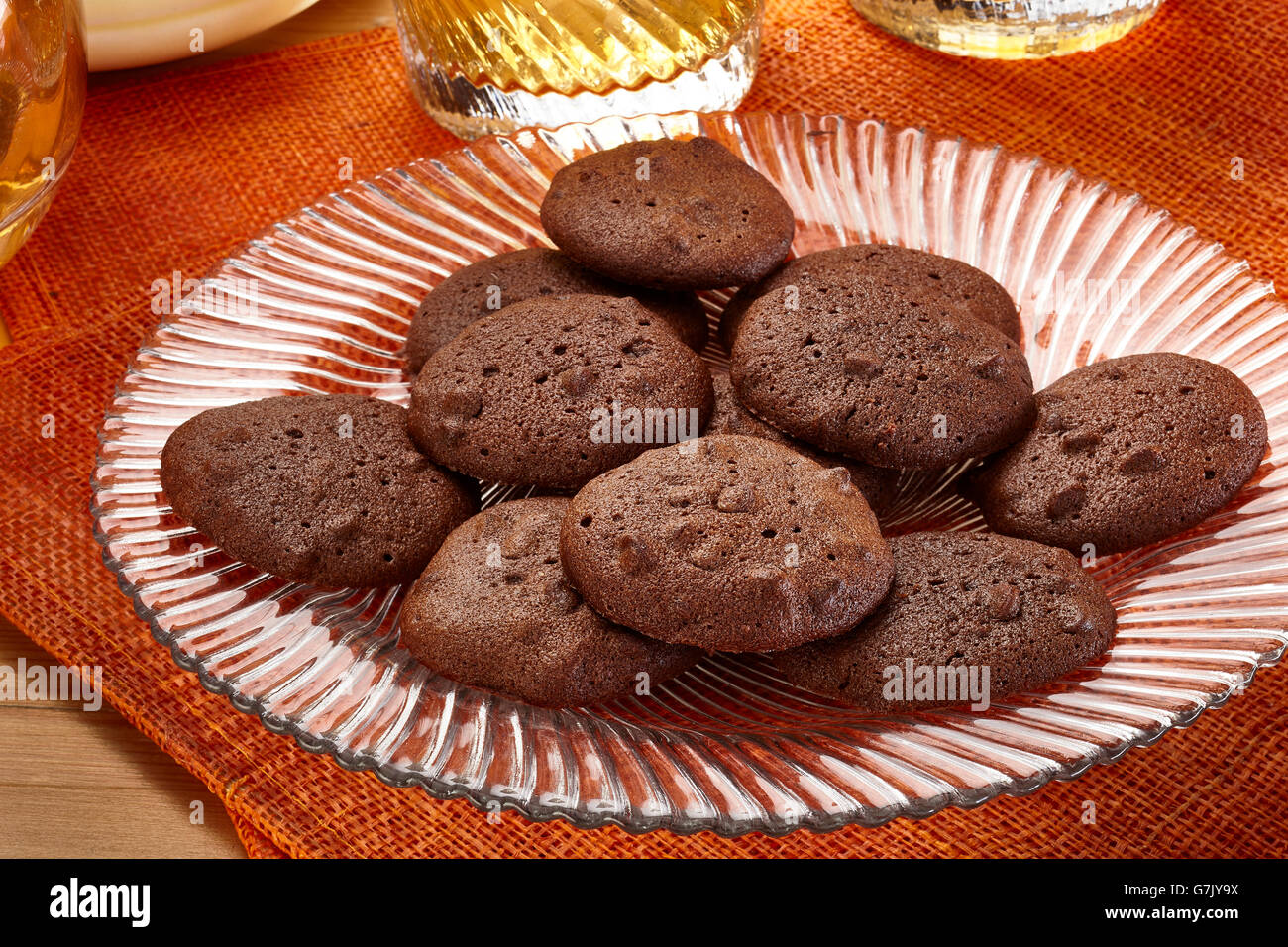 Chocolate cake cookies Stock Photo Alamy